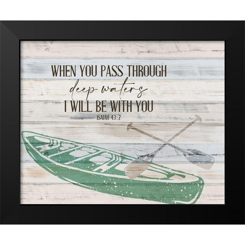 Deep Waters Black Modern Wood Framed Art Print by Allen, Kimberly