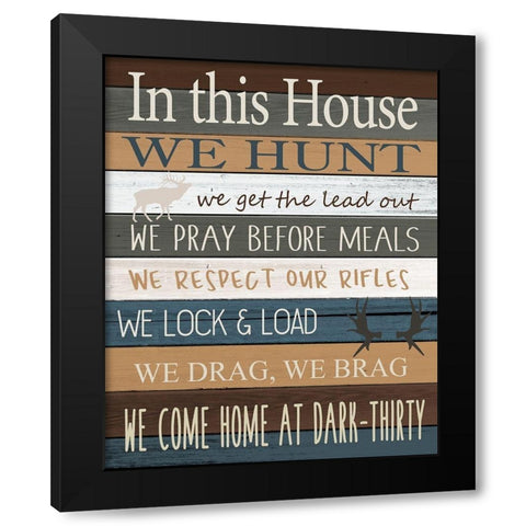 In this House V2 Black Modern Wood Framed Art Print with Double Matting by Allen, Kimberly