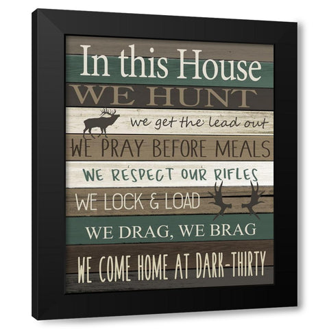 In this House Black Modern Wood Framed Art Print with Double Matting by Allen, Kimberly