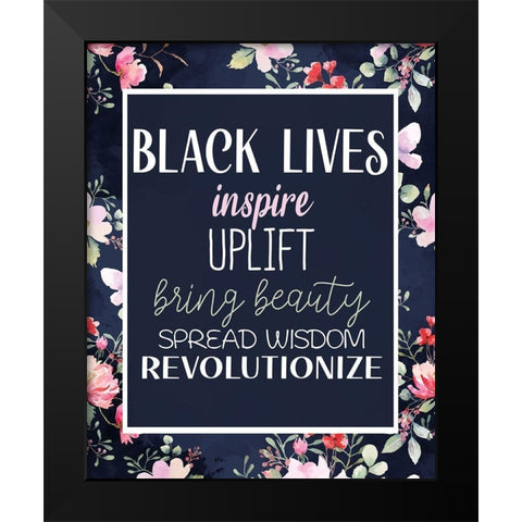 Inspire 2 Black Modern Wood Framed Art Print by Allen, Kimberly