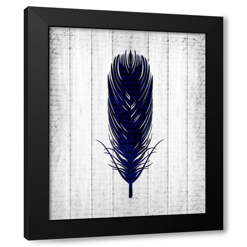 Feathered 1 Black Modern Wood Framed Art Print with Double Matting by Allen, Kimberly