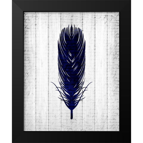 Feathered 1 Black Modern Wood Framed Art Print by Allen, Kimberly