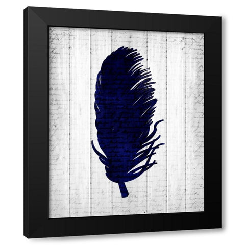 Feathered 3 Black Modern Wood Framed Art Print by Allen, Kimberly