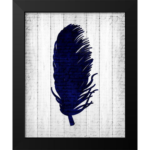 Feathered 3 Black Modern Wood Framed Art Print by Allen, Kimberly