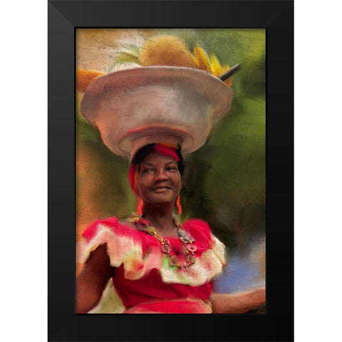 Fruit Bowl Black Modern Wood Framed Art Print by Allen, Kimberly