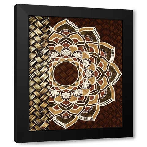 Mandala Weave 1 Black Modern Wood Framed Art Print with Double Matting by Allen, Kimberly