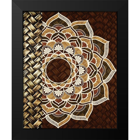 Mandala Weave 1 Black Modern Wood Framed Art Print by Allen, Kimberly