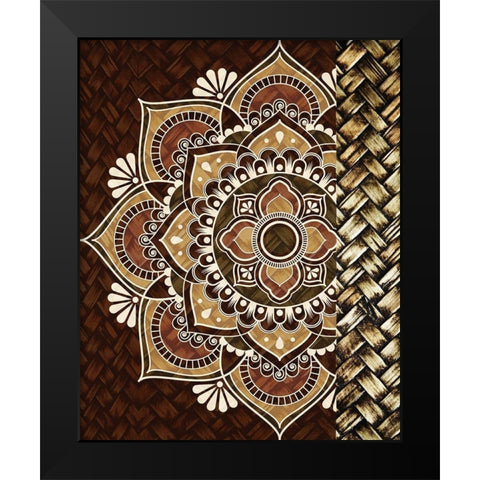 Mandala Weave 2 Black Modern Wood Framed Art Print by Allen, Kimberly