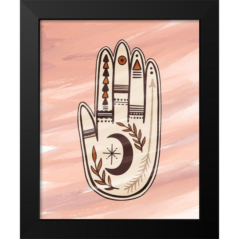 Palmistry 1 Black Modern Wood Framed Art Print by Allen, Kimberly