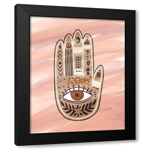 Palmistry 2 Black Modern Wood Framed Art Print with Double Matting by Allen, Kimberly