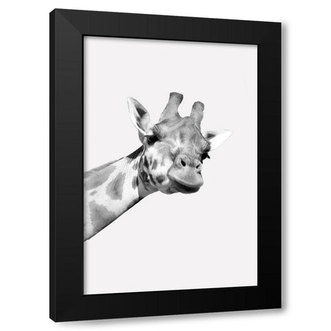 Quirky Giraffes 1 Black Modern Wood Framed Art Print by Allen, Kimberly