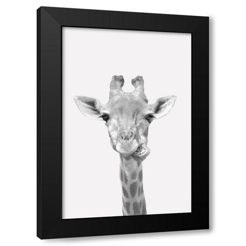 Quirky Giraffes 2 Black Modern Wood Framed Art Print by Allen, Kimberly
