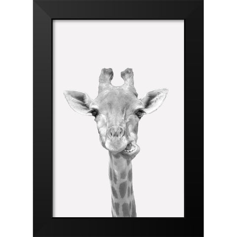 Quirky Giraffes 2 Black Modern Wood Framed Art Print by Allen, Kimberly