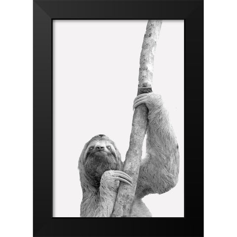 Quirky Sloths 2 Black Modern Wood Framed Art Print by Allen, Kimberly
