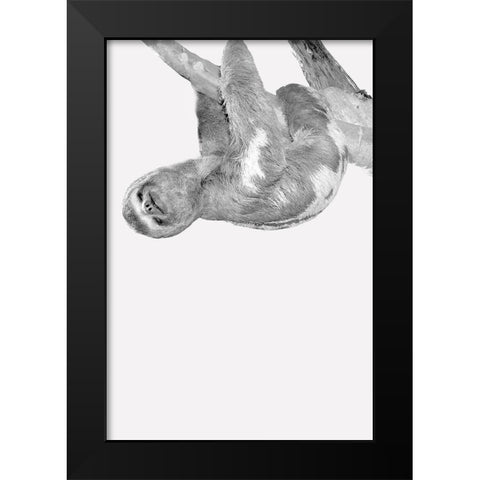 Quirky Sloths 3 Black Modern Wood Framed Art Print by Allen, Kimberly