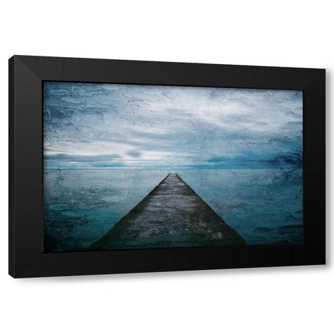 Dock Black Modern Wood Framed Art Print with Double Matting by Allen, Kimberly