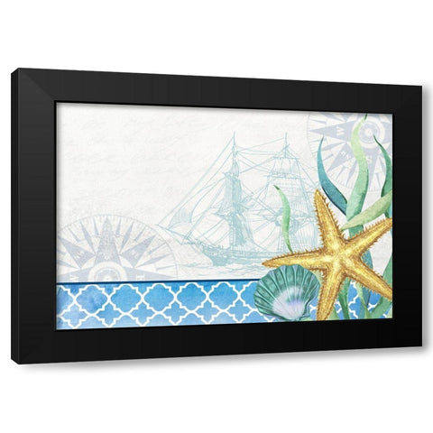 Bayside 5 Black Modern Wood Framed Art Print by Allen, Kimberly