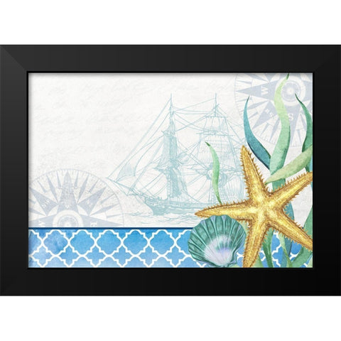 Bayside 5 Black Modern Wood Framed Art Print by Allen, Kimberly