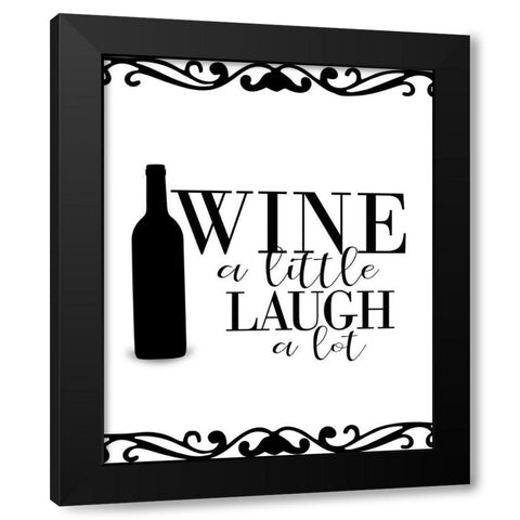Wine a Little Black Modern Wood Framed Art Print with Double Matting by Allen, Kimberly