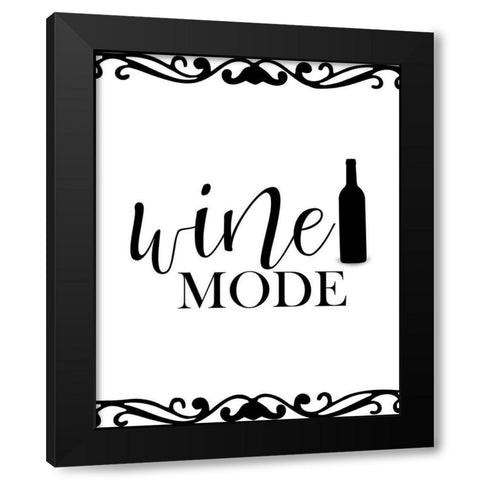 Wine Mode Black Modern Wood Framed Art Print by Allen, Kimberly