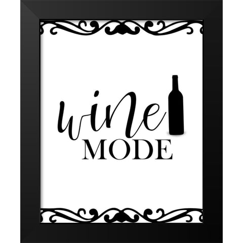 Wine Mode Black Modern Wood Framed Art Print by Allen, Kimberly