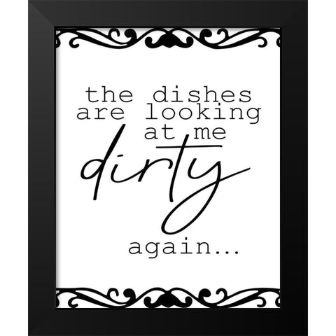 The Dishes Black Modern Wood Framed Art Print by Allen, Kimberly