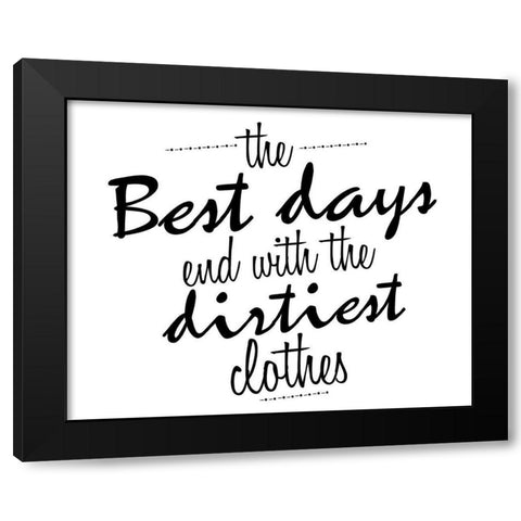 Best Days Black Modern Wood Framed Art Print with Double Matting by Allen, Kimberly