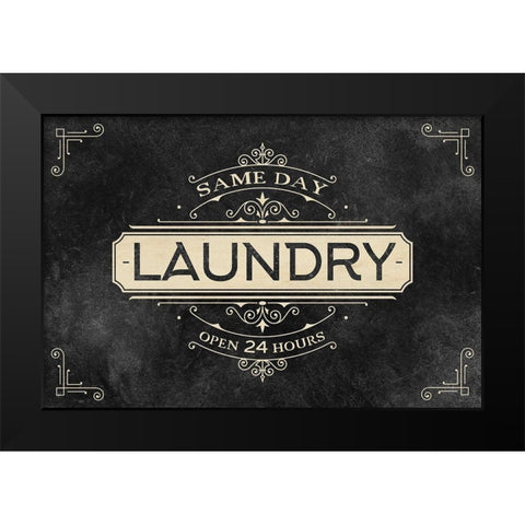 Laundry Open 24 Black Modern Wood Framed Art Print by Allen, Kimberly