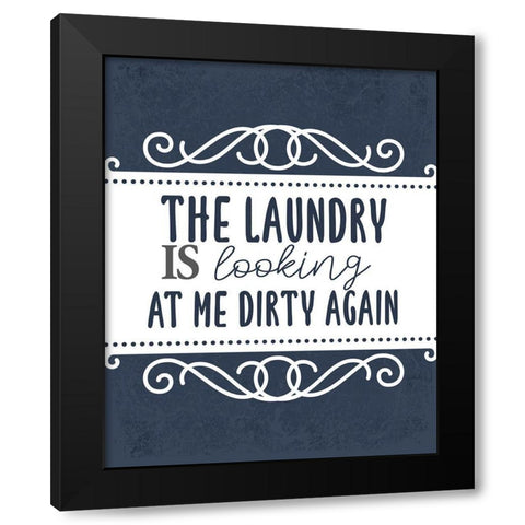 Laundry Today 3 Black Modern Wood Framed Art Print with Double Matting by Allen, Kimberly