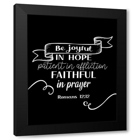 Be Joyful Black Modern Wood Framed Art Print by Allen, Kimberly