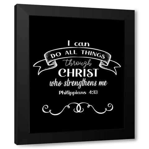 I Can Black Modern Wood Framed Art Print by Allen, Kimberly