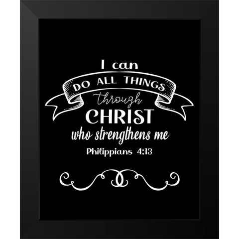 I Can Black Modern Wood Framed Art Print by Allen, Kimberly