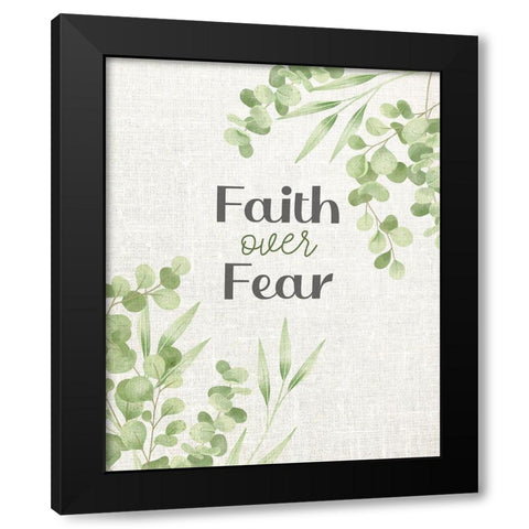 Faith over Fear Black Modern Wood Framed Art Print with Double Matting by Allen, Kimberly