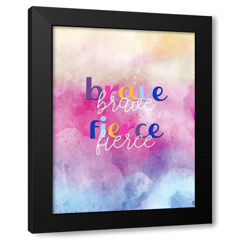 Brave Fierce Black Modern Wood Framed Art Print by Allen, Kimberly