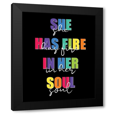 She Has Black Modern Wood Framed Art Print with Double Matting by Allen, Kimberly