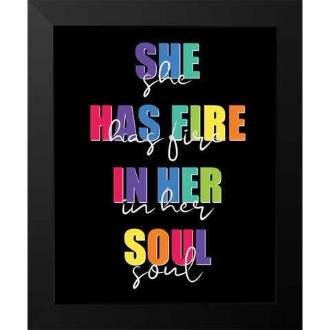 She Has Black Modern Wood Framed Art Print by Allen, Kimberly