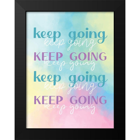 Keep Going Black Modern Wood Framed Art Print by Allen, Kimberly