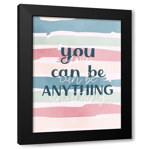 Anything Black Modern Wood Framed Art Print with Double Matting by Allen, Kimberly