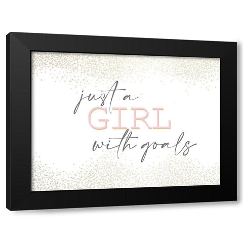 Just a Girl Black Modern Wood Framed Art Print by Allen, Kimberly