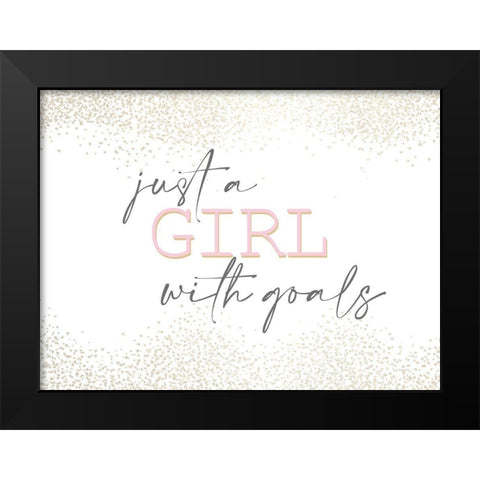 Just a Girl Black Modern Wood Framed Art Print by Allen, Kimberly