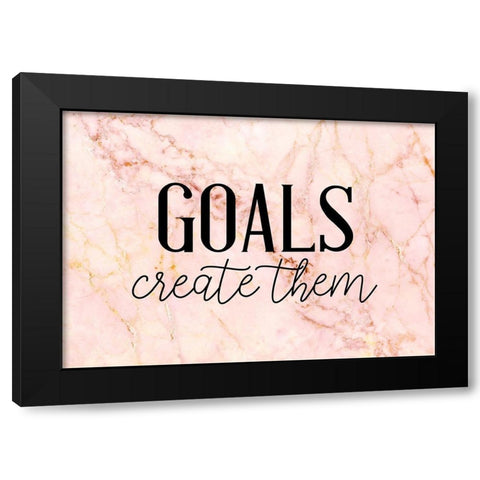Goals Black Modern Wood Framed Art Print with Double Matting by Allen, Kimberly