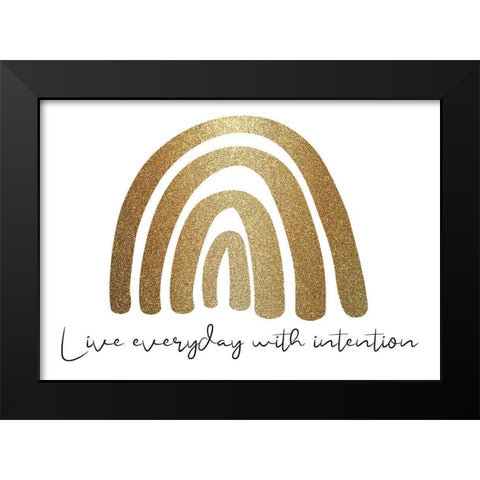 Live Everyday Black Modern Wood Framed Art Print by Allen, Kimberly
