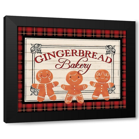 Gingerbread Bakery Black Modern Wood Framed Art Print with Double Matting by Allen, Kimberly