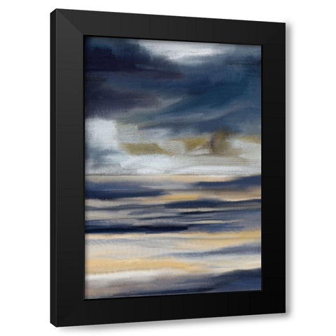 Blue Layers 1 V2 Black Modern Wood Framed Art Print by Allen, Kimberly