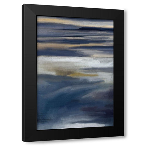 Blue Layers 2 V2 Black Modern Wood Framed Art Print by Allen, Kimberly