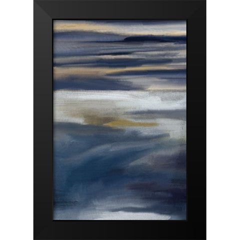 Blue Layers 2 V2 Black Modern Wood Framed Art Print by Allen, Kimberly