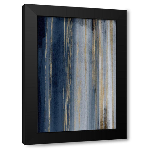 Lines Black Modern Wood Framed Art Print with Double Matting by Allen, Kimberly