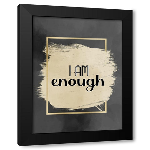 Enough Black Modern Wood Framed Art Print with Double Matting by Allen, Kimberly
