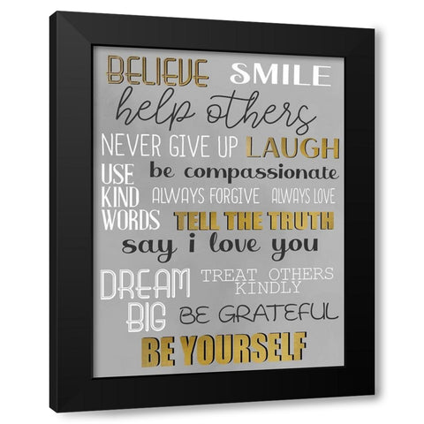 Be Bold 2 Black Modern Wood Framed Art Print by Allen, Kimberly