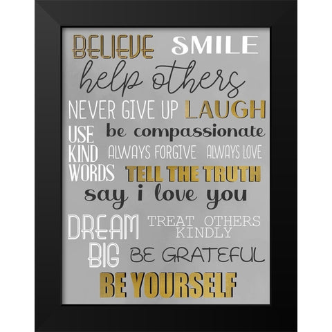 Be Bold 2 Black Modern Wood Framed Art Print by Allen, Kimberly